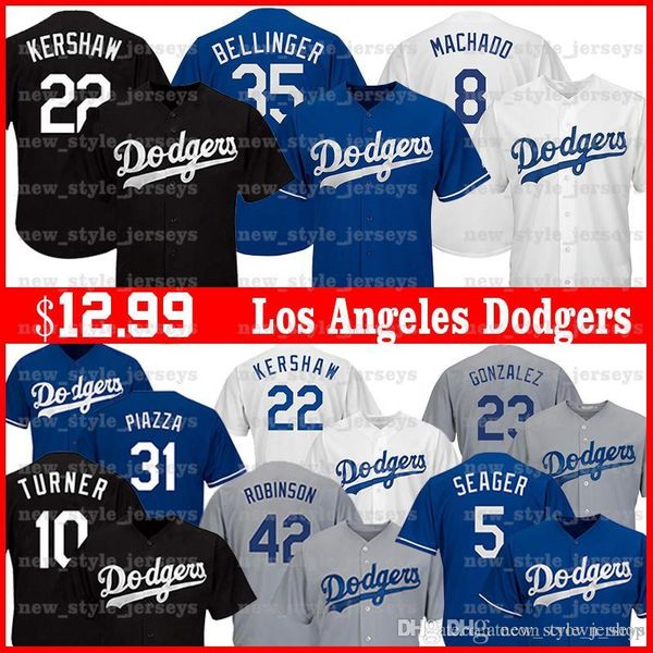 

Los Angeles 22 Clayton Kershaw Dodgers Jersey 35 Cody Bellinger Justin Turner 42 Jackie Robinson 8 Manny Machado 10 Justin Turner 5 Seager