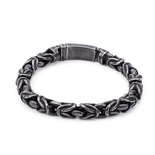 

fashion personality gold titanium steel bracelet men's stainless steel bracelet cross-border fashion accessories, Black