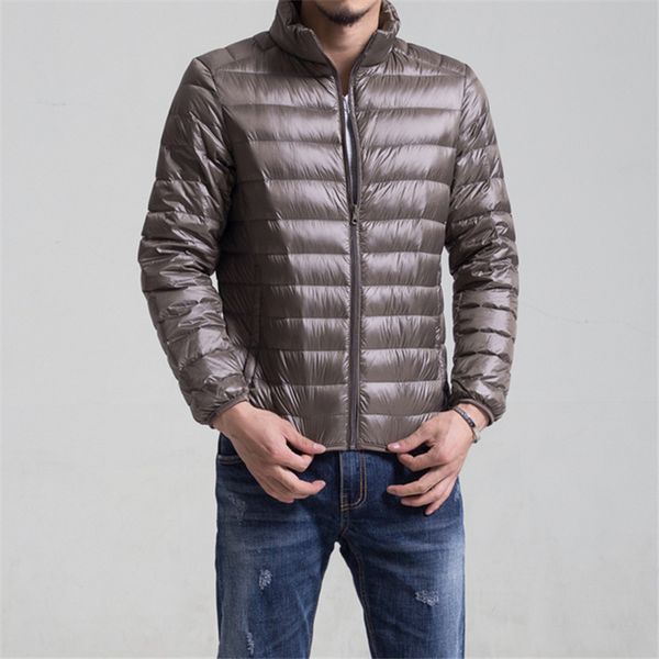 

bolubao brand men duck down jacket 2019 winter male warm casual stand collar duck coats men's fashion down outerwear, Black