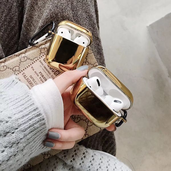

case luxury fashion super protector apple airpods 1/2/3 pc electroplate for airpods pro cover air pod pro case stock x