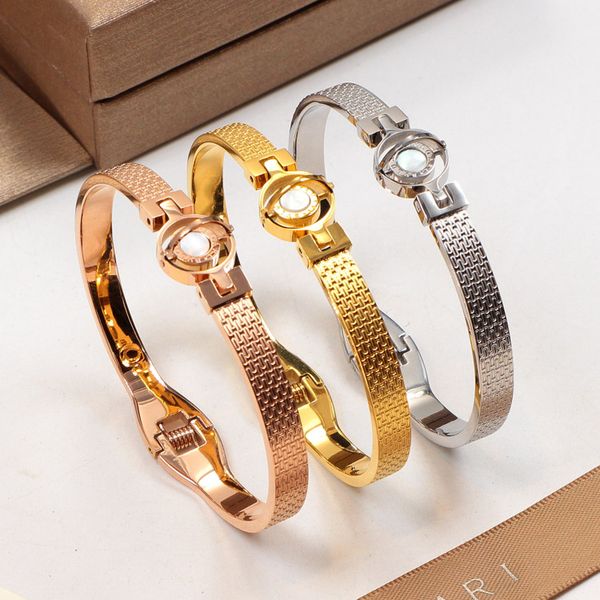 

big brand rose gold black and white bay bracelet spring bracelet alphabet girls handwear fast-fading anti-allergy bracelet