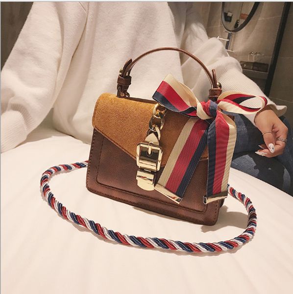 

new fashion trend street shoot scrubs shoulder shoulder diagonal ribbon handbags