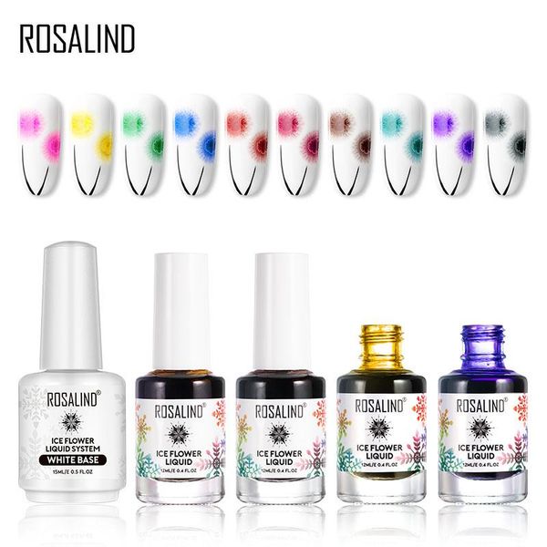 

zhenduonail polish ice flower liquid system snow flakes white base manicure decoration blooming