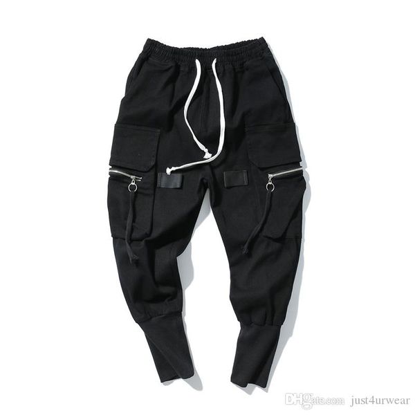 

harem loose pants mens hip hop long trousers jeans kanye west streetwear fashion elastic waist jeans black high street jeans, Blue