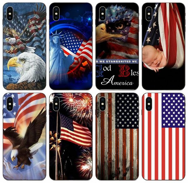 

tongtrade] usa united states american flag case for apple iphone 11 pro max x xs 8 7 6 5 4 samsung j3 honor 8x 9x redmi note 2 custom case