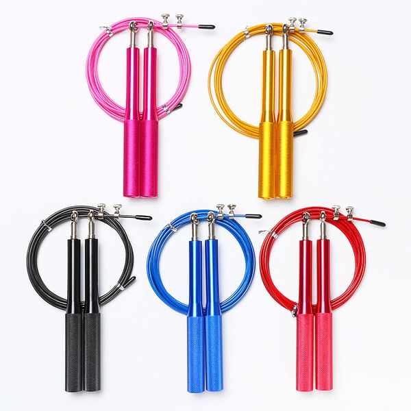 

new arrival sports bearing skipping rope aluminium alloy handle steel wire jump ropes gym fitness training