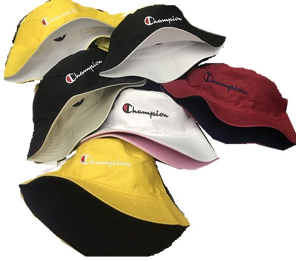 

Champion de igner hat cap men bucket hat fa hion brand double ided embroidery unhat ummer outdoor ver atile hat 56 60cm c61301