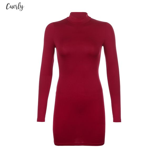 

skinny women mini basic dress autumn new winter warm long sleeve slim winter pencil party dress vestidos, Black;gray