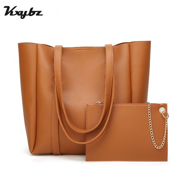 

handbag female women bags leather pu 2 pcs/sets composite bag casual tote bag designer women shoulder bolsos