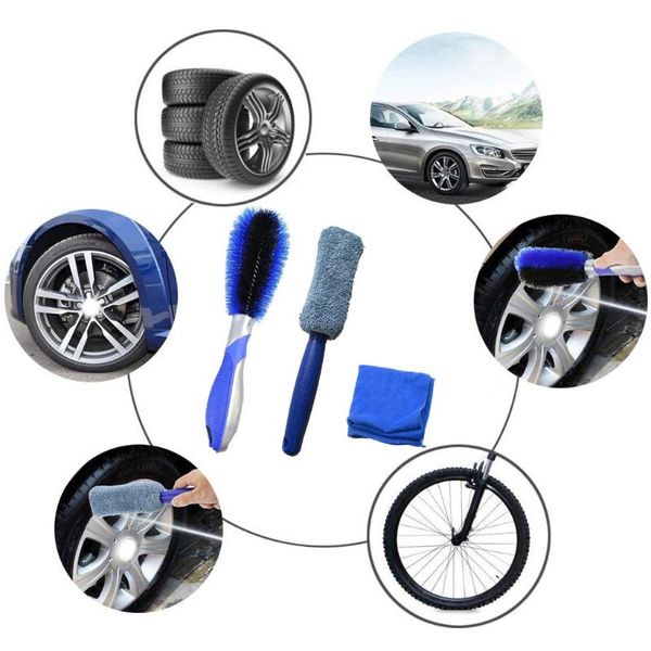 

car wash wheel brush pp handle vehicle cleaning wheel rim tire washing brush tool for auto truck motorcycle care styling