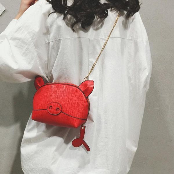 

женской сумка для животных диагональ crossbody сумки мило свинья 3d смешного пакета детей подарки сумка сумка на цепи bolsos mujer