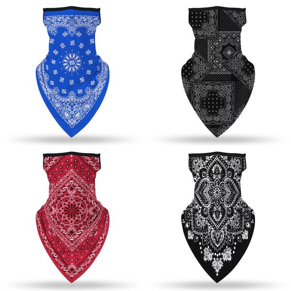 

w43ho rock for skull cycling men fishing half face mask multifunctional 3d magic scarf headband caps mask punk bicycle women, Black