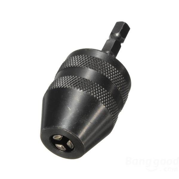 

hex shank keyless drill chuck 0.3mm-3.6mm 0.6mm-6.5 mm clamping range driver tool accessories easily into the power drill driver