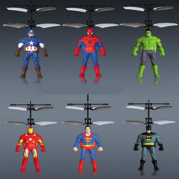 

rc вертолет rc инфракрасный индукционный капитан америка халк человек-паук самолет rc летающий шар летающие игрушки детские игрушки светодио