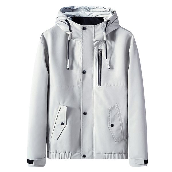 

men's autumn winter casual patchwork hoodie zipper outdoor sport coat pure color casual fashion jackets men overcoat, Black;brown