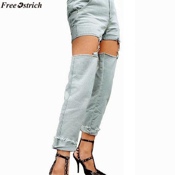 

ostrich summer female high waist pants women fashion slim solid color school bag buckle connection long pants hip hop pant, Blue