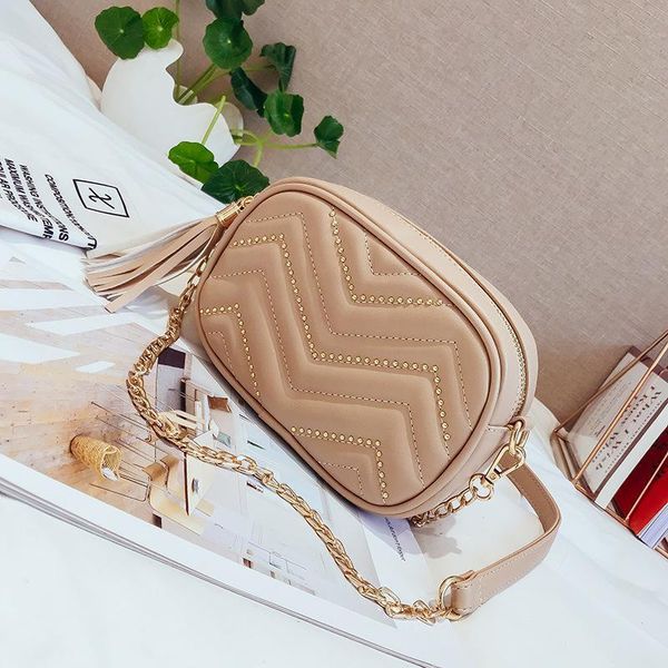 

дизайнер-женщины 2019 новая поясная сумка кисточкой кулон одно плечо сумка pu messenger bag