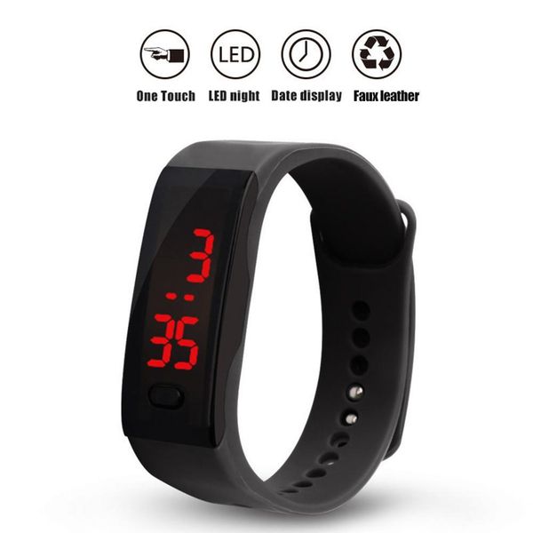 

led electronic watch children's sports wrist watch simple kids watches stylish simplicity watch for kids' presents xnwup, Blue