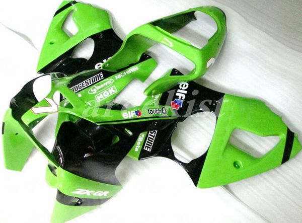 

новый abs для мотоциклов обтекателей комплекты подходят для кавасаки ninja zx6r zx6r 2001 2002 2000 00 01 02 кузовостроения набор зеленый че