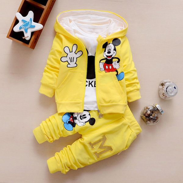 

toddler baby girls boys clothing sets spring autumn kids outfits hoodie+t-shirt+pants 3pcs tracksuit children clothes sport suit, White