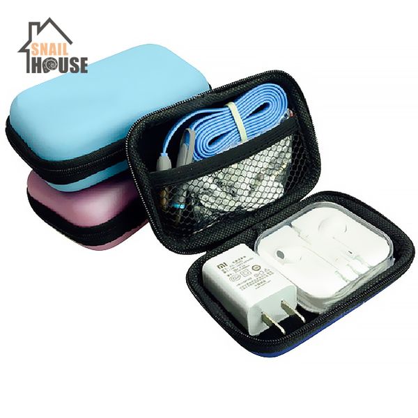 

2019 cute portable data cable storage bag mobile phone line headset storage box finishing package change zipper bag portable