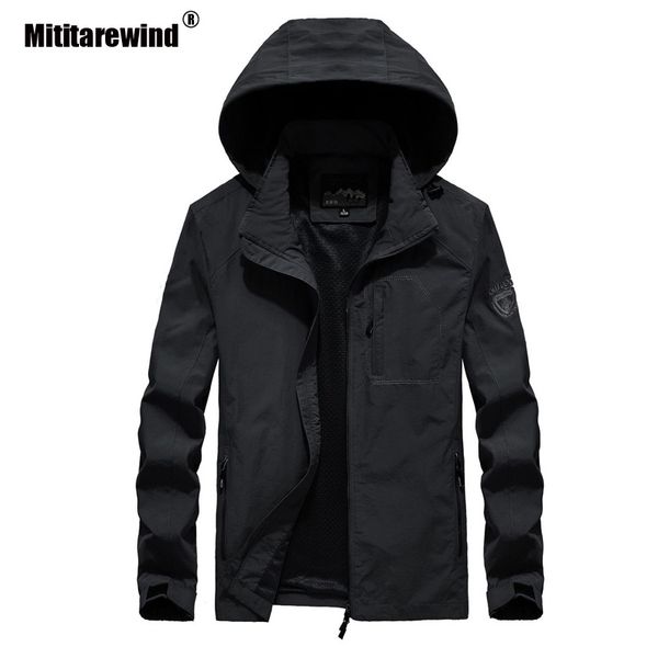 

men's jackets spring jacket men hooded casual coats waterproof quick-drying outdoor hiking clothing, Black;brown