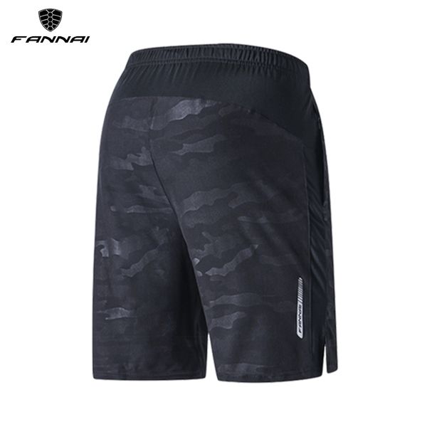

fannai running shorts men training marathon quick dry fitness gym printing sport shorts with pocket plus running jogger, Black;blue