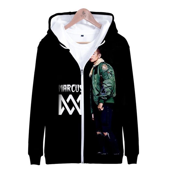 

frdun tommy zipper jacket marcus мартинус 3d толстовки толстовка женщина / мужчины marcus и мартинус harajuku толстовка женщина плюс размер, Black