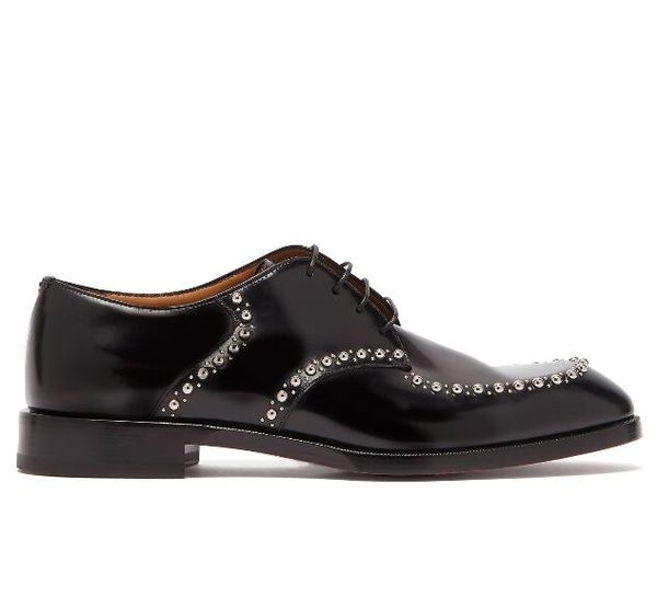 

new luxury business gentleman red bottom dress shoes men designer loafers flats shoes wedding party brand leather oxford shoes size 38-47 k9, Black