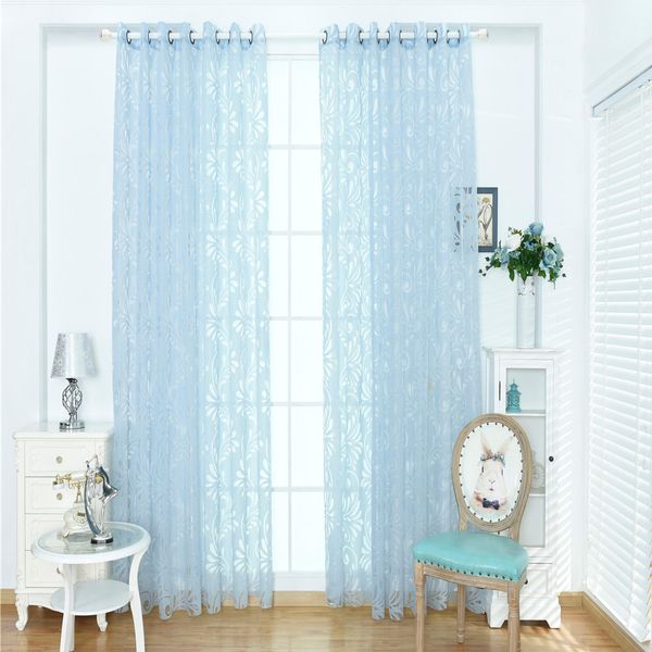 

home use phoenix tail pattern curtain bedroom living room balcony kitchen l decoration elegant sun-shading window gauze