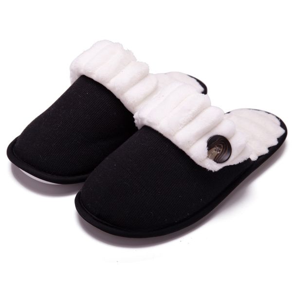 

woman plush home shoes slippers winter slippers women non-slip home soft comfort warm velvet indoor floor plush shoes, Black