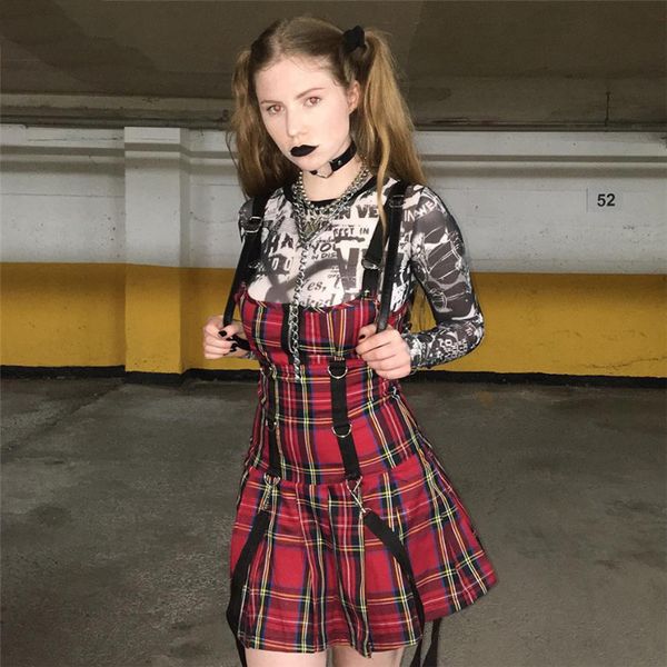 

ladies dresses women designer clothes pleated dresses new women plaid mini dress sleeveless zipper dress summer dress fashion vestidos, Black;gray