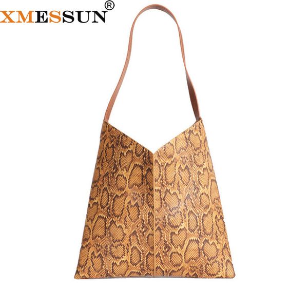 

xmessun 2020 new trendy python pattern handbags women fashion shoulder messenger bag ladies snake tote k04