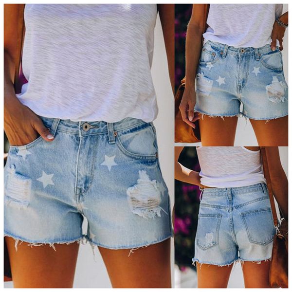 

plus size 2020 high waist jeans casual fashion print tassel street style distressed jeans skinny, Blue