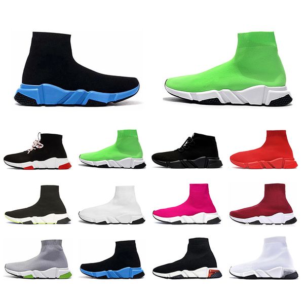 

fashion speed trainers socks shoes for men women green black white red pinks fashion sneakers casual shoe size 36-45