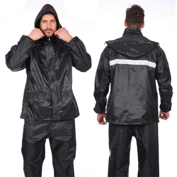 

tang cool 2019 new brand male and female outdoor reflective pvc safety rainwear motorcycle rainwear and rainpants suit, Gray