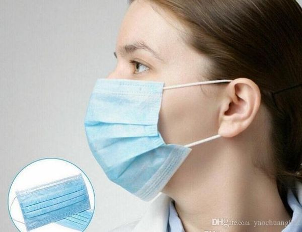 

маска для лица оптом; топ продажа 50шт одноразовые маски для лица 3-слойный пылезащитный рот анти-защитные маски уход за лицом эластичные му