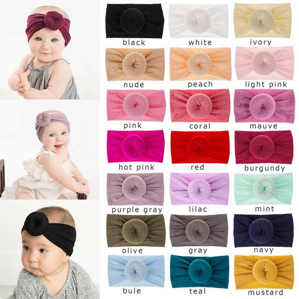 

baby girl головные уборы пончик оголовье мягкое 18 цвет резинка для волос, Slivery;white