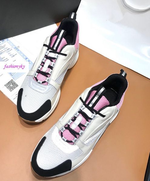 

fashion designer canvas calfskin casual shoe nan woman sneaker nixed colors black yellow green b22 technical knit shoes chaussure femme n55