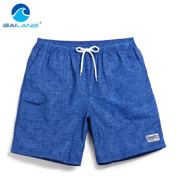 

gailang brand qick dry men beach shorts trunks boxers swimwear swimsuits mens board shorts casual bermuda jogger big size, White;black