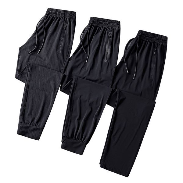 

весна 9xl мужчины sweatpants zipper карманный быстро сохнут спортивные штаны casual бег бег фитнес тренировки track pant спортивная gym