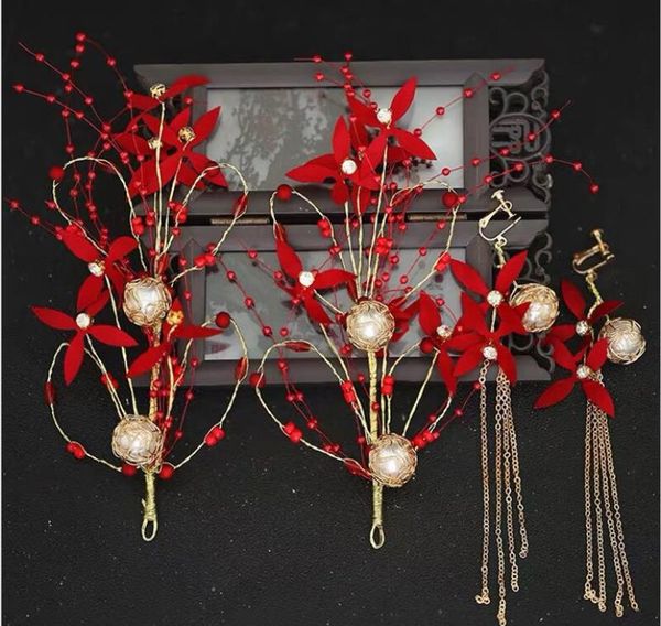 

bridal tiara new wedding jewelry chinese wedding accessories red toast clothing hair accessories, Silver