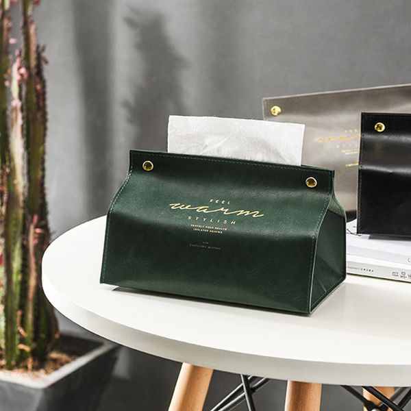 

tissue boxes nordic leather tissue box paper box living room home creative paper bag bag car coffee table