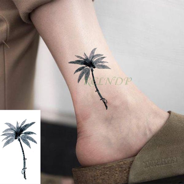 

waterproof temporary tattoo sticker coconut tree plant small size tatto stickers flash tatoo fake tattoos for girl women kid