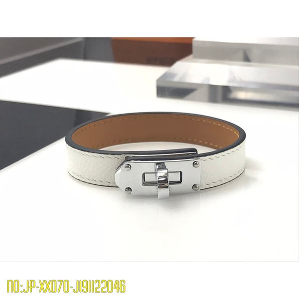 

fashion really leather letter bangle for woman man punk rock golden brand designer silver jewelry for men/woman with box, Black