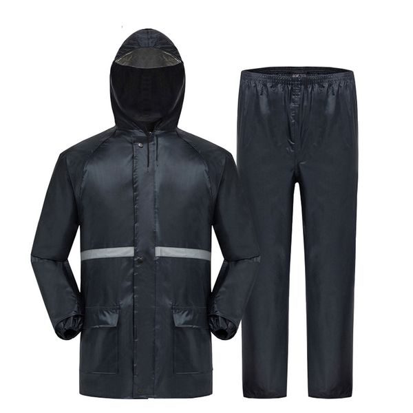 

2019 outdoor raincoat split suit cross-border rain pants reflective rain coat bicycle motorcycle riding waterproof, Blue;black