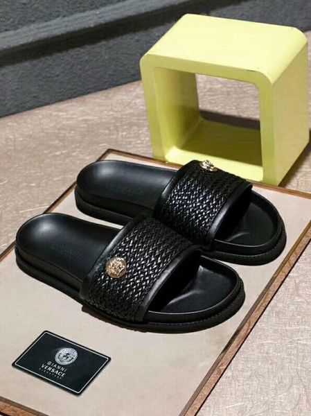 

new color paris luxury designer sliders mens womens summer sandals beach slide slippers ladies flip flops loafers sky blue chaussures, Black