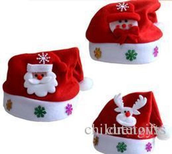 

dhl wholesale-kids christmas santa claus snowman elk reindeer snowflakes hats 2016 navidad natal hat for children natale new year gifts 284