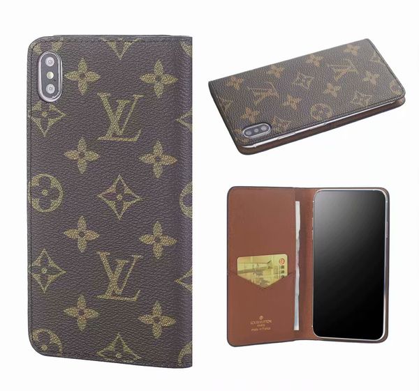 

for iphone 11pro max x xr xsmax 7 8plus phone case designer luxury phone cover leather card holder phone sticker case