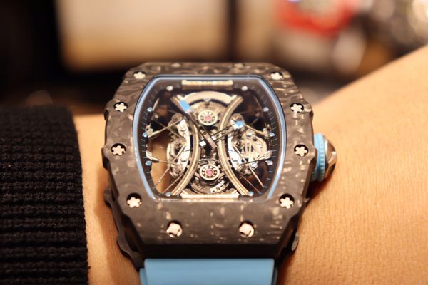 

fashion rubber sports men's watch man clock analog mechanical wristwatches carbon fiber watch men automatic watches gift for men, Slivery;brown